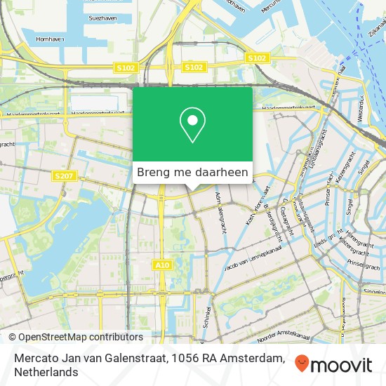 Mercato Jan van Galenstraat, 1056 RA Amsterdam kaart