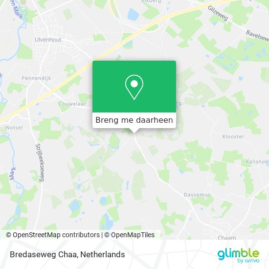 Bredaseweg Chaa kaart