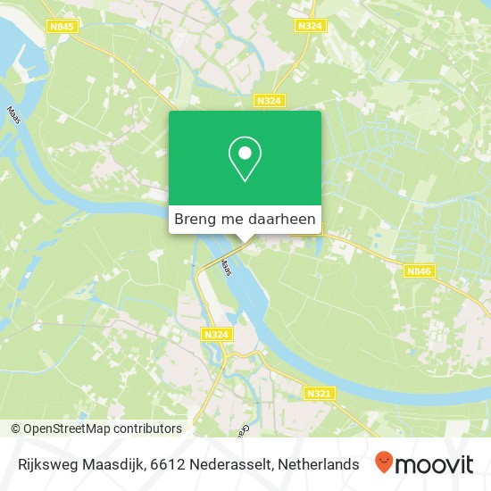 Rijksweg Maasdijk, 6612 Nederasselt kaart