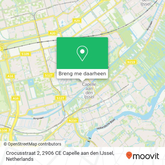 Crocusstraat 2, 2906 CE Capelle aan den IJssel kaart