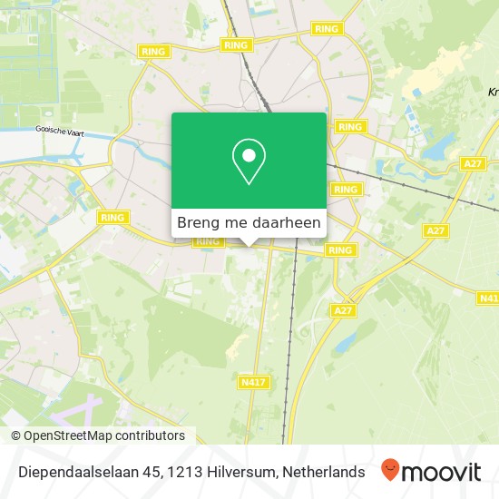 Diependaalselaan 45, 1213 Hilversum kaart