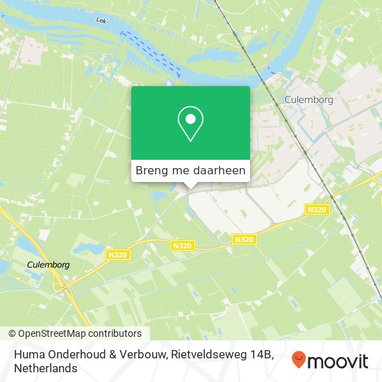 Huma Onderhoud & Verbouw, Rietveldseweg 14B kaart