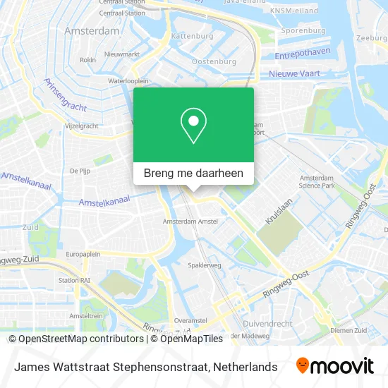 James Wattstraat Stephensonstraat kaart