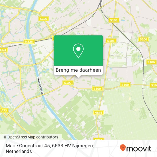 Marie Curiestraat 45, 6533 HV Nijmegen kaart