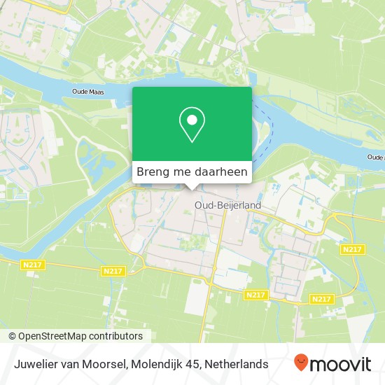 Juwelier van Moorsel, Molendijk 45 kaart