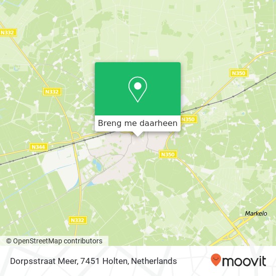 Dorpsstraat Meer, 7451 Holten kaart
