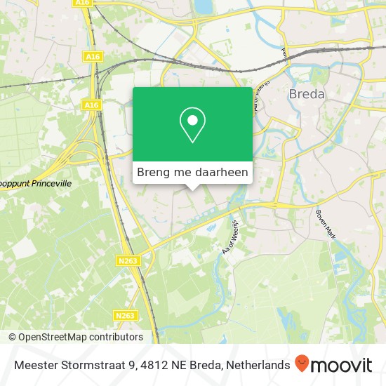 Meester Stormstraat 9, 4812 NE Breda kaart