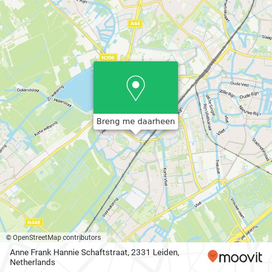 Anne Frank Hannie Schaftstraat, 2331 Leiden kaart