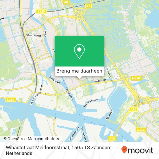 Wibautstraat Meidoornstraat, 1505 TS Zaandam kaart