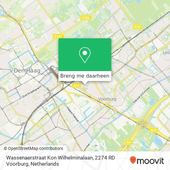 Wassenaerstraat Kon Wilhelminalaan, 2274 RD Voorburg kaart