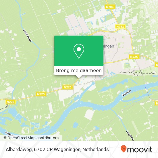 Albardaweg, 6702 CR Wageningen kaart