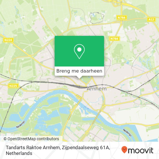 Tandarts Raktoe Arnhem, Zijpendaalseweg 61A kaart