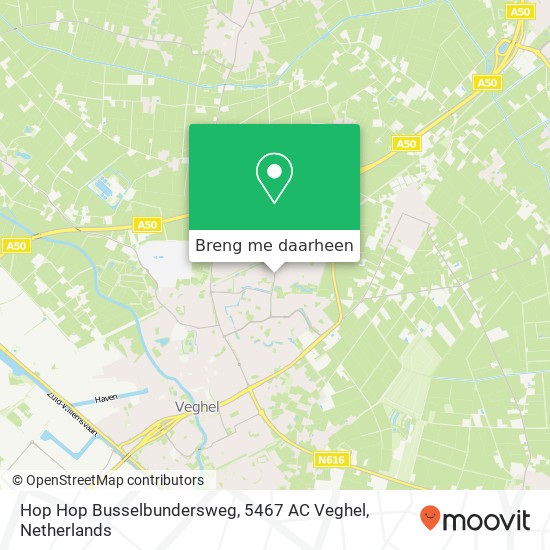 Hop Hop Busselbundersweg, 5467 AC Veghel kaart