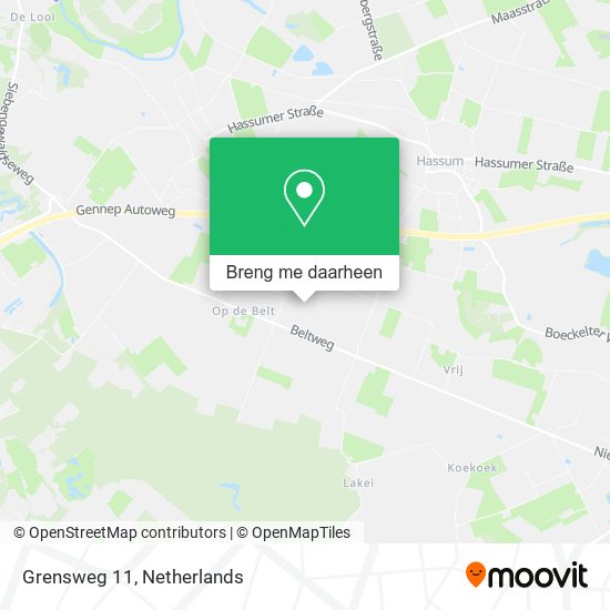 Grensweg 11, 5853 EN Siebengewald kaart