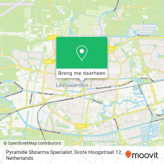 Pyramide Shoarma Specialist, Grote Hoogstraat 12 kaart