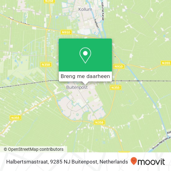 Halbertsmastraat, 9285 NJ Buitenpost kaart