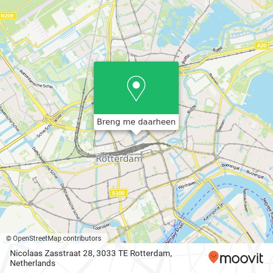 Nicolaas Zasstraat 28, 3033 TE Rotterdam kaart