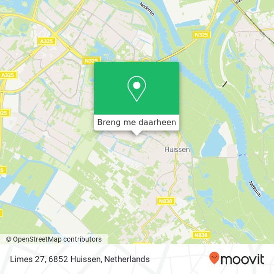 Limes 27, 6852 Huissen kaart