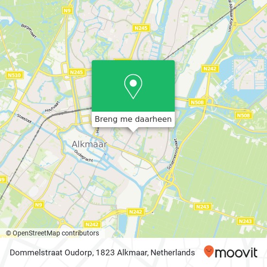 Dommelstraat Oudorp, 1823 Alkmaar kaart