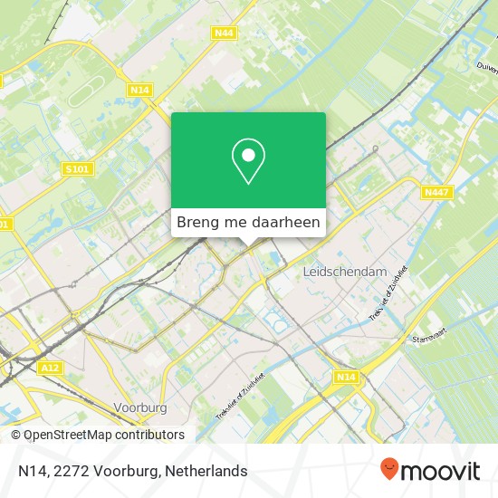 N14, 2272 Voorburg kaart