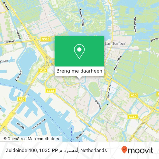 Zuideinde 400, 1035 PP أمستردام kaart
