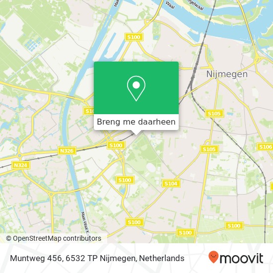 Muntweg 456, 6532 TP Nijmegen kaart