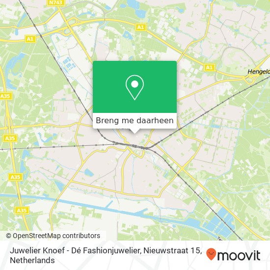 Juwelier Knoef - Dé Fashionjuwelier, Nieuwstraat 15 kaart