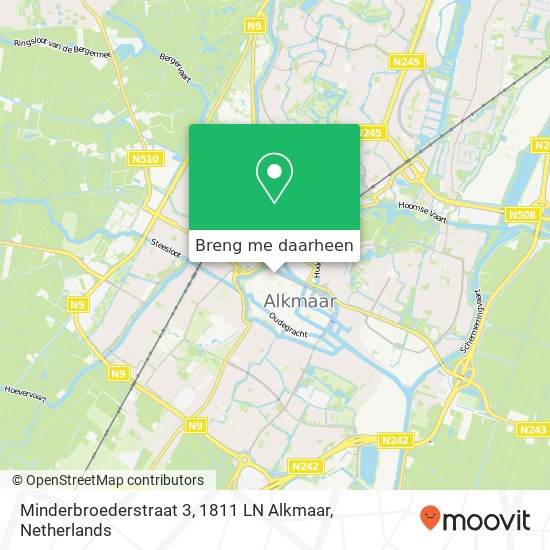 Minderbroederstraat 3, 1811 LN Alkmaar kaart