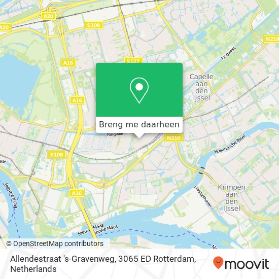 Allendestraat 's-Gravenweg, 3065 ED Rotterdam kaart