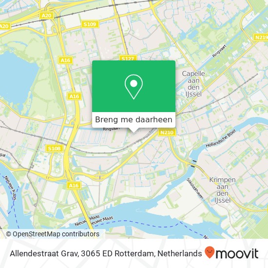 Allendestraat Grav, 3065 ED Rotterdam kaart
