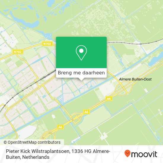 Pieter Kick Wilstraplantsoen, 1336 HG Almere-Buiten kaart