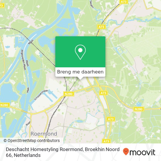 Deschacht Homestyling Roermond, Broekhin Noord 66 kaart