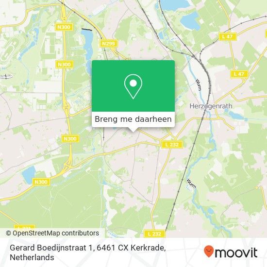 Gerard Boedijnstraat 1, 6461 CX Kerkrade kaart