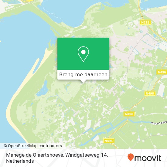 Manege de Olaertshoeve, Windgatseweg 14 kaart