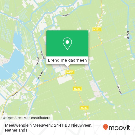 Meeuwenplein Meeuwenv, 2441 BD Nieuwveen kaart