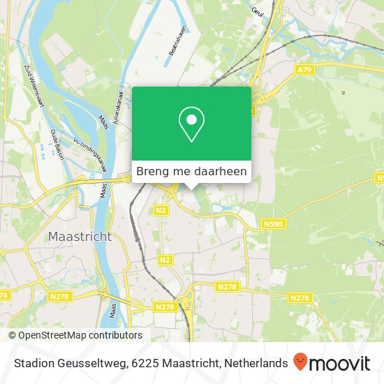 Stadion Geusseltweg, 6225 Maastricht kaart