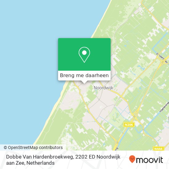 Dobbe Van Hardenbroekweg, 2202 ED Noordwijk aan Zee kaart