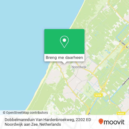 Dobbelmannduin Van Hardenbroekweg, 2202 ED Noordwijk aan Zee kaart