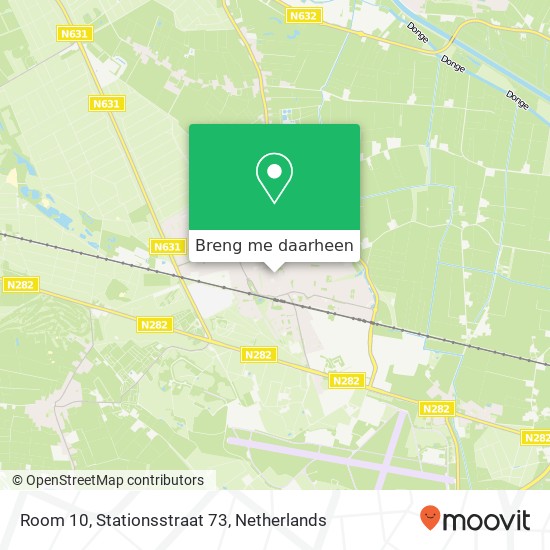 Room 10, Stationsstraat 73 kaart