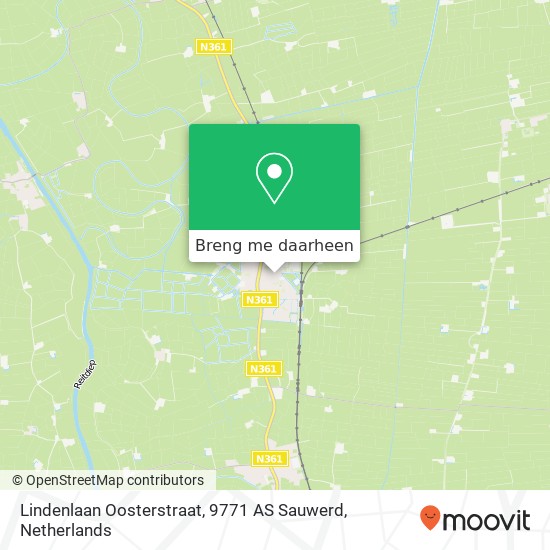 Lindenlaan Oosterstraat, 9771 AS Sauwerd kaart