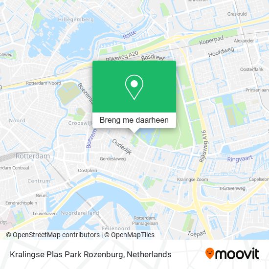 Kralingse Plas Park Rozenburg kaart