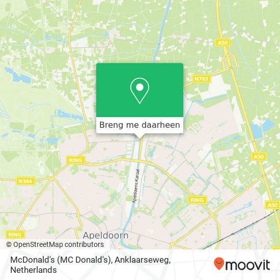 McDonald's (MC Donald's), Anklaarseweg kaart