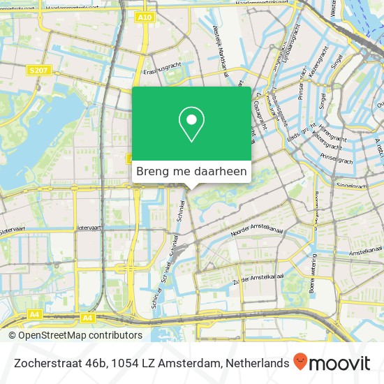 Zocherstraat 46b, 1054 LZ Amsterdam kaart