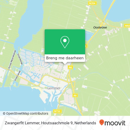 Zwangerfit Lemmer, Houtsaachmole 9 kaart