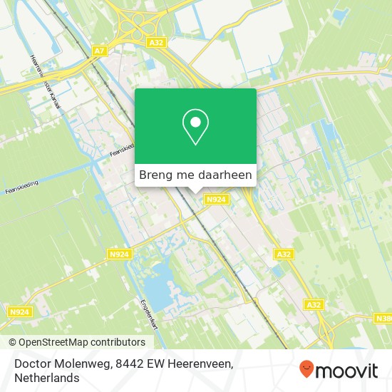 Doctor Molenweg, 8442 EW Heerenveen kaart