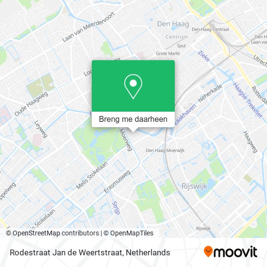 Rodestraat Jan de Weertstraat kaart