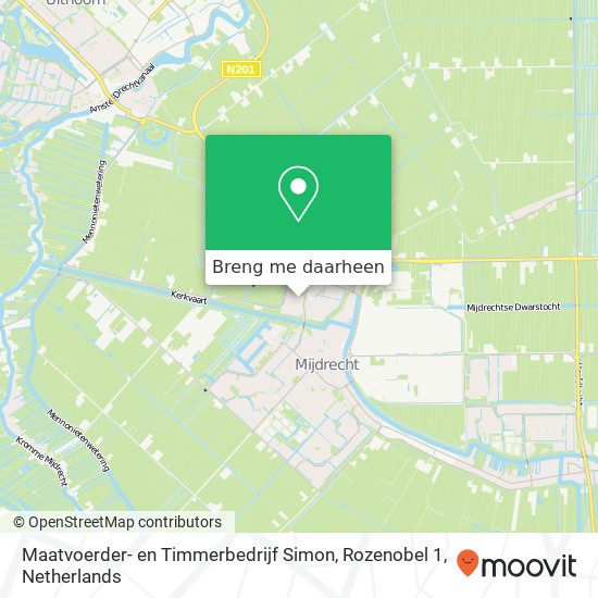 Maatvoerder- en Timmerbedrijf Simon, Rozenobel 1 kaart