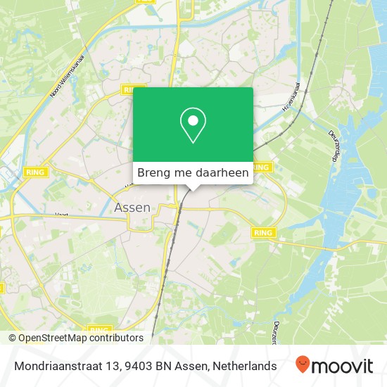 Mondriaanstraat 13, 9403 BN Assen kaart