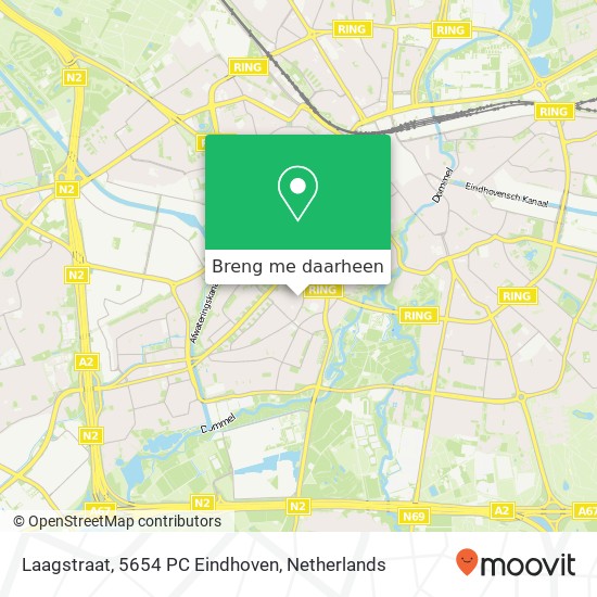 Laagstraat, 5654 PC Eindhoven kaart