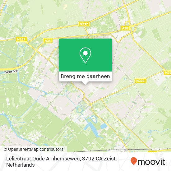 Leliestraat Oude Arnhemseweg, 3702 CA Zeist kaart